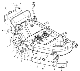 Part Location Diagram of 1729581ASM Murray BAFFEL ASSEMBLY